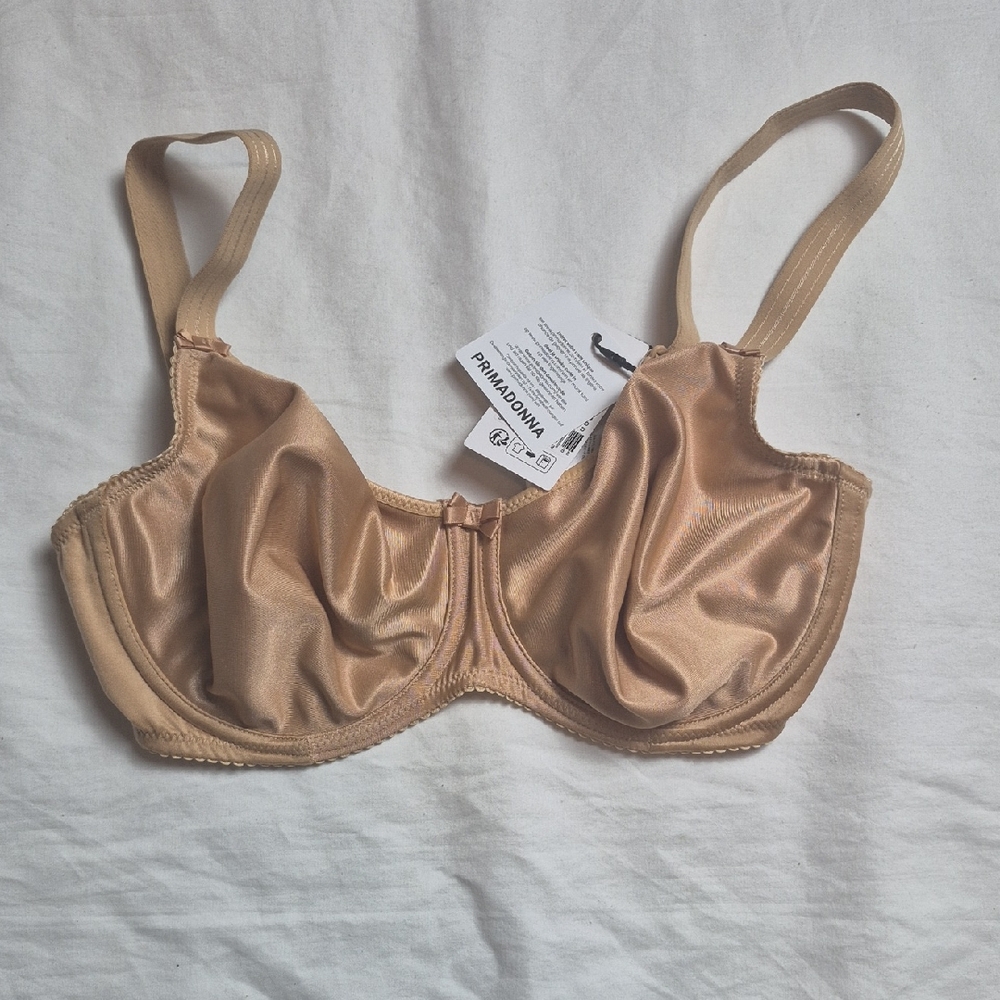 Prima Donna Satin Underwire Bra in Beige Gold Tone